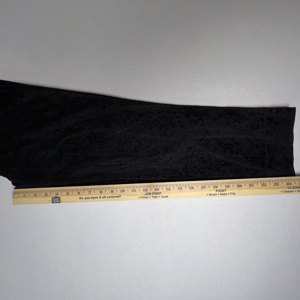 Zac & Rachel Black Velvet Paisley Romantic Cropped Pants Women's Size Large - Picture 12 of 16
